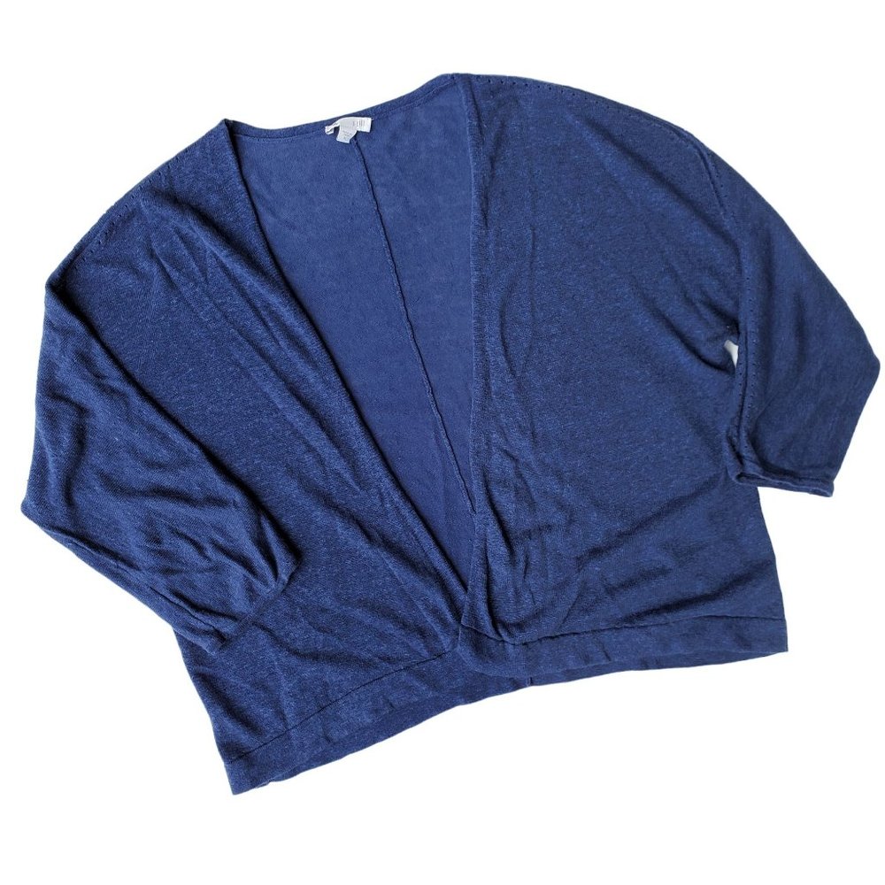 J. Jill XL Women's Navy Blue Lightweight Knit Cardigan